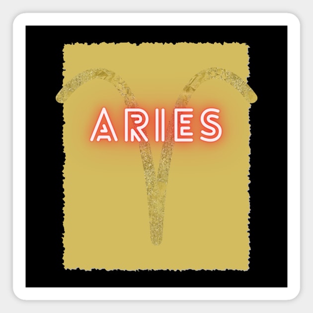 Aries Zodiac Sign Magnet by MOFF-